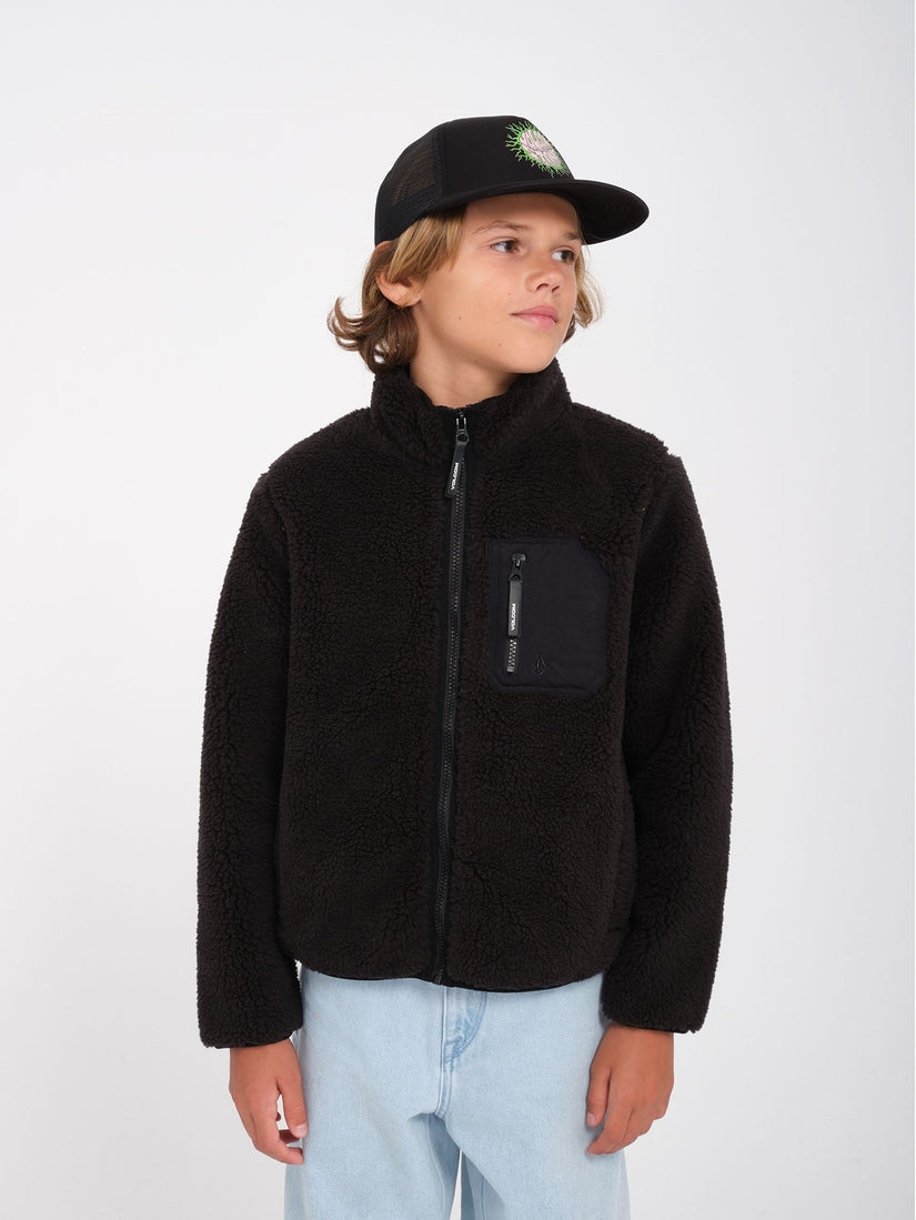 Muzzer Fuzzar Zip Sweatshirt- Black  - (KINDER)