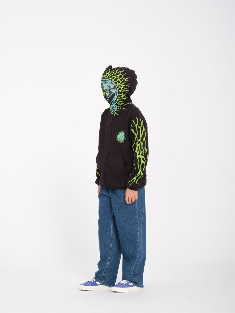 Alien Full Zip Hoodie - Black  - (KINDER)