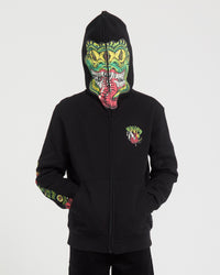 Snaky Zip Hoodie - Black - (KINDER)