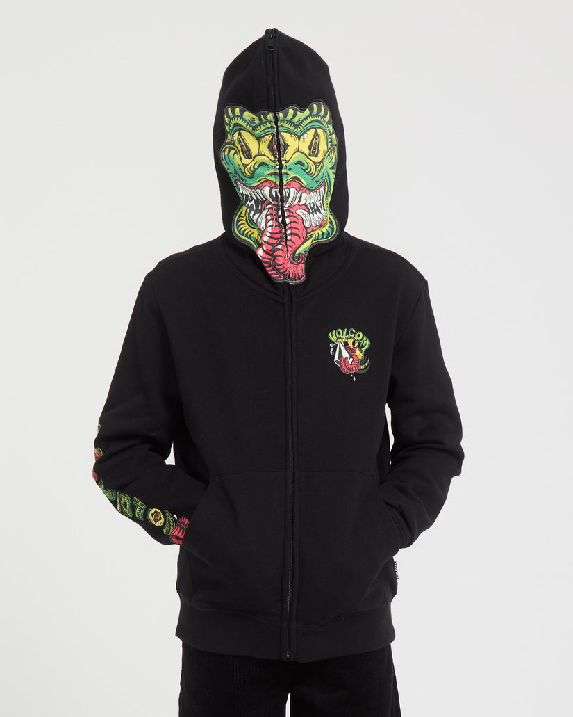 Snaky Zip Hoodie - Black - (KINDER)