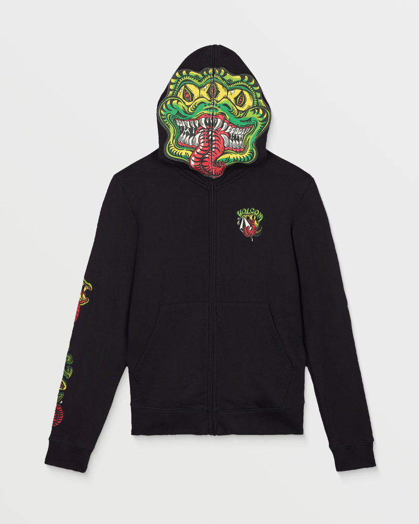 Snaky Zip Hoodie - Black - (KINDER)
