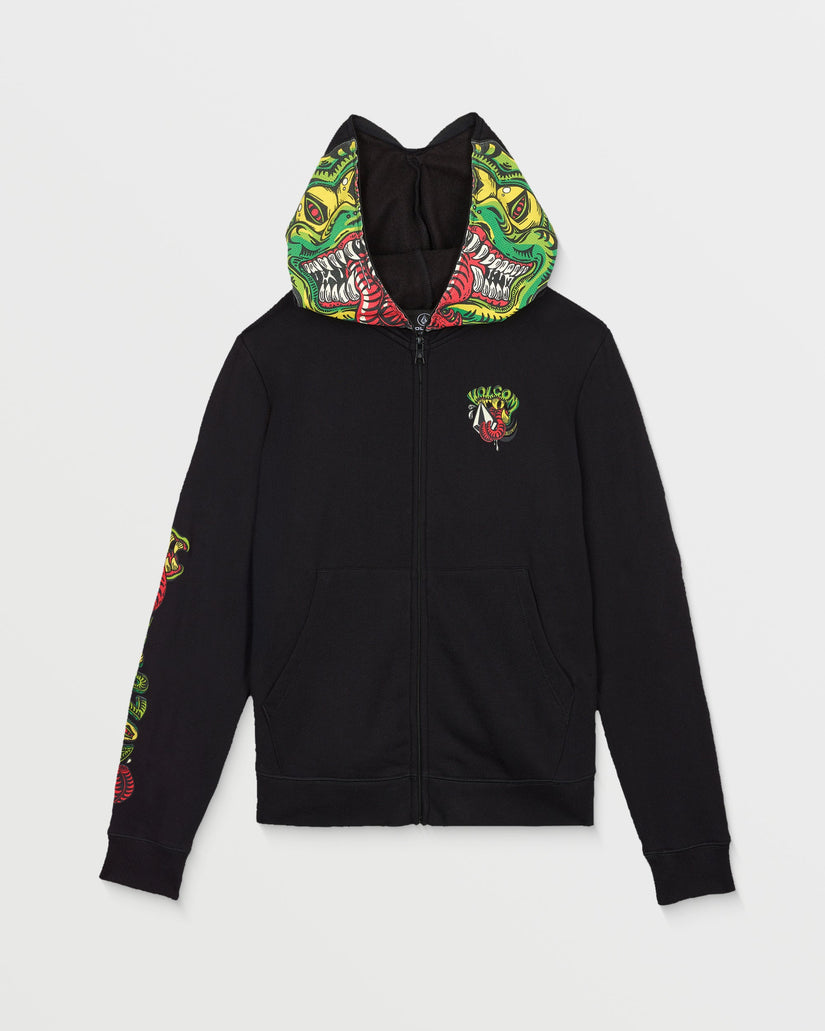 Snaky Zip Hoodie - Black - (KINDER)