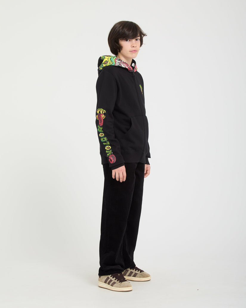 Snaky Zip Hoodie - Black - (KINDER)