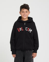 Ozzy Fleece Zip Hoodie - Black - (KINDER)