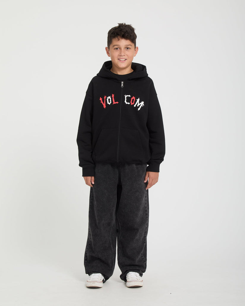 Ozzy Fleece Zip Hoodie - Black - (KINDER)