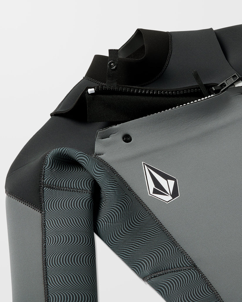 3/2Mm Chest Zip Neoprenanzug - Charcoal - (KINDER)