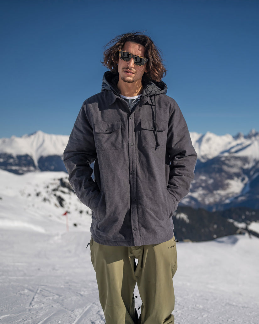 Insulated Riding Flannel Jacke - Heather Black