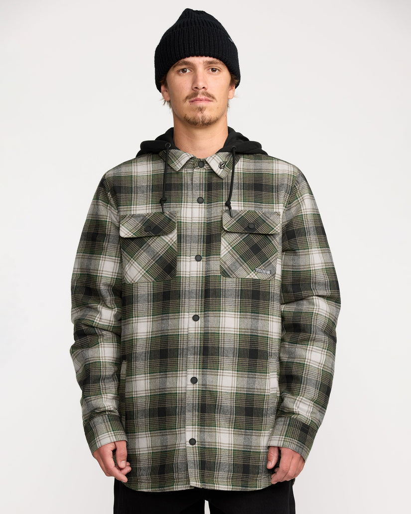 Kenson Insulated Flannel Jacke - Black Green