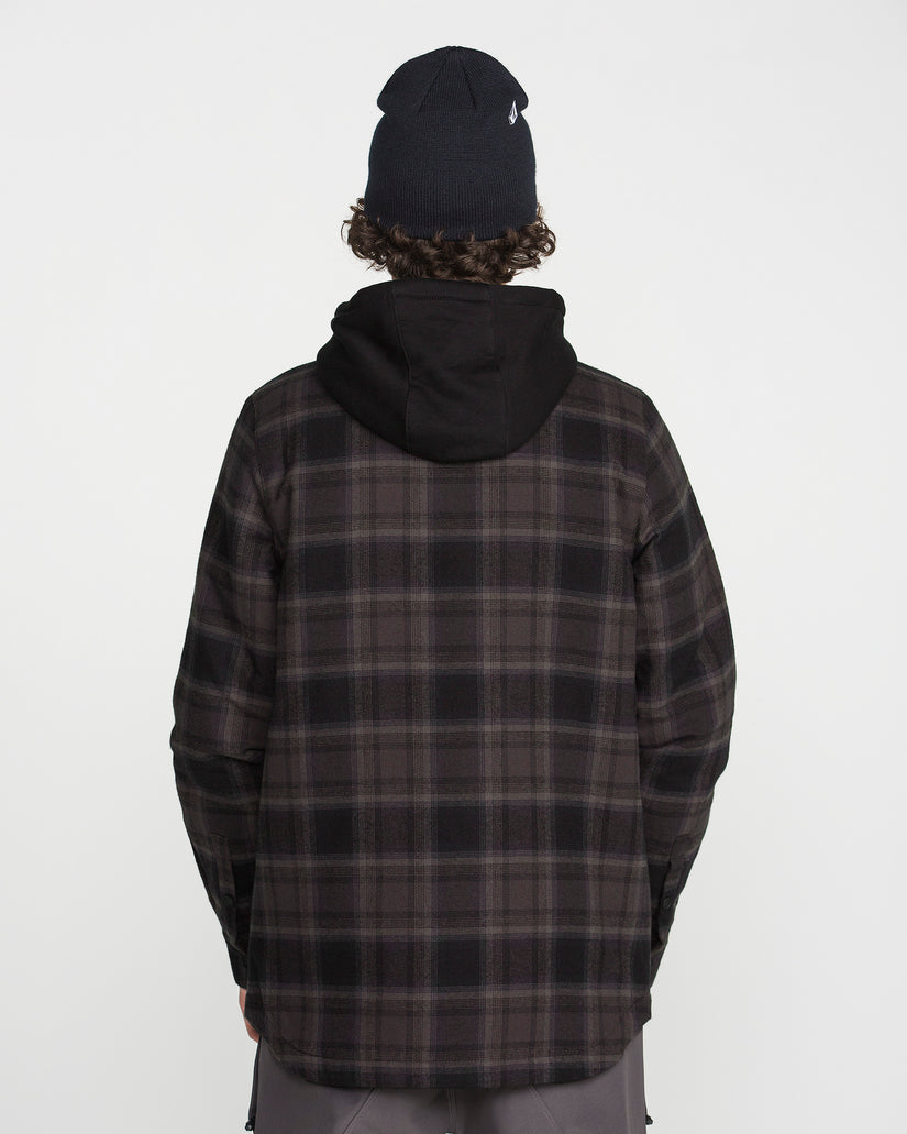 Enson Insulated Riding Flannel Jacke - Black