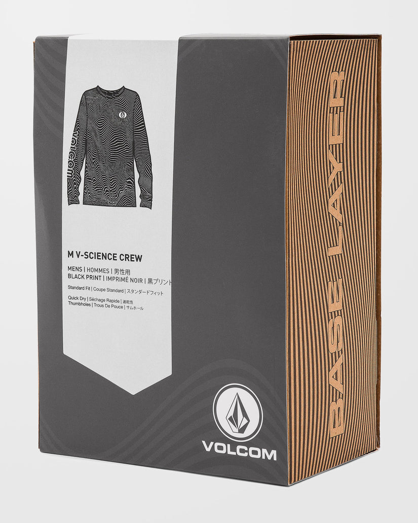 M V-Science Base Layer Langarmshirt - Black Print