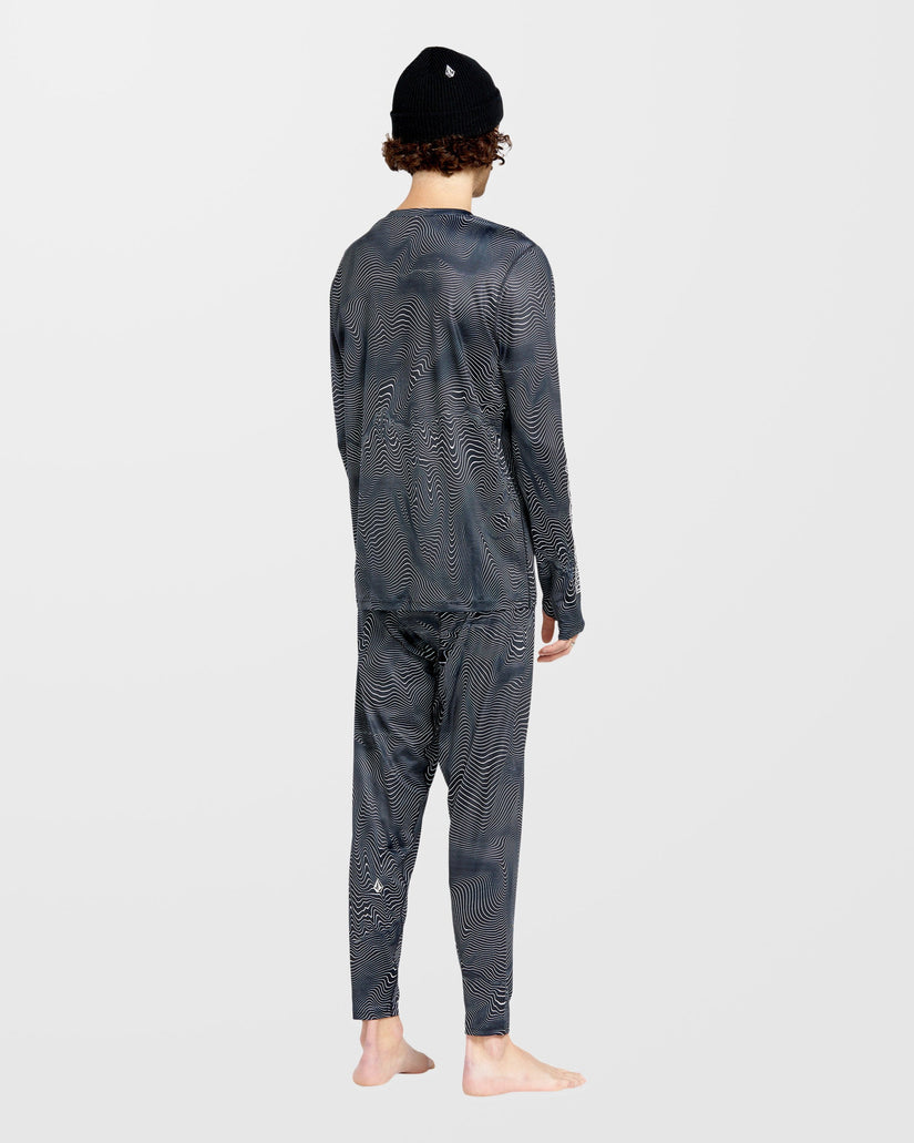 M V-Science Base Layer Langarmshirt - Black Print