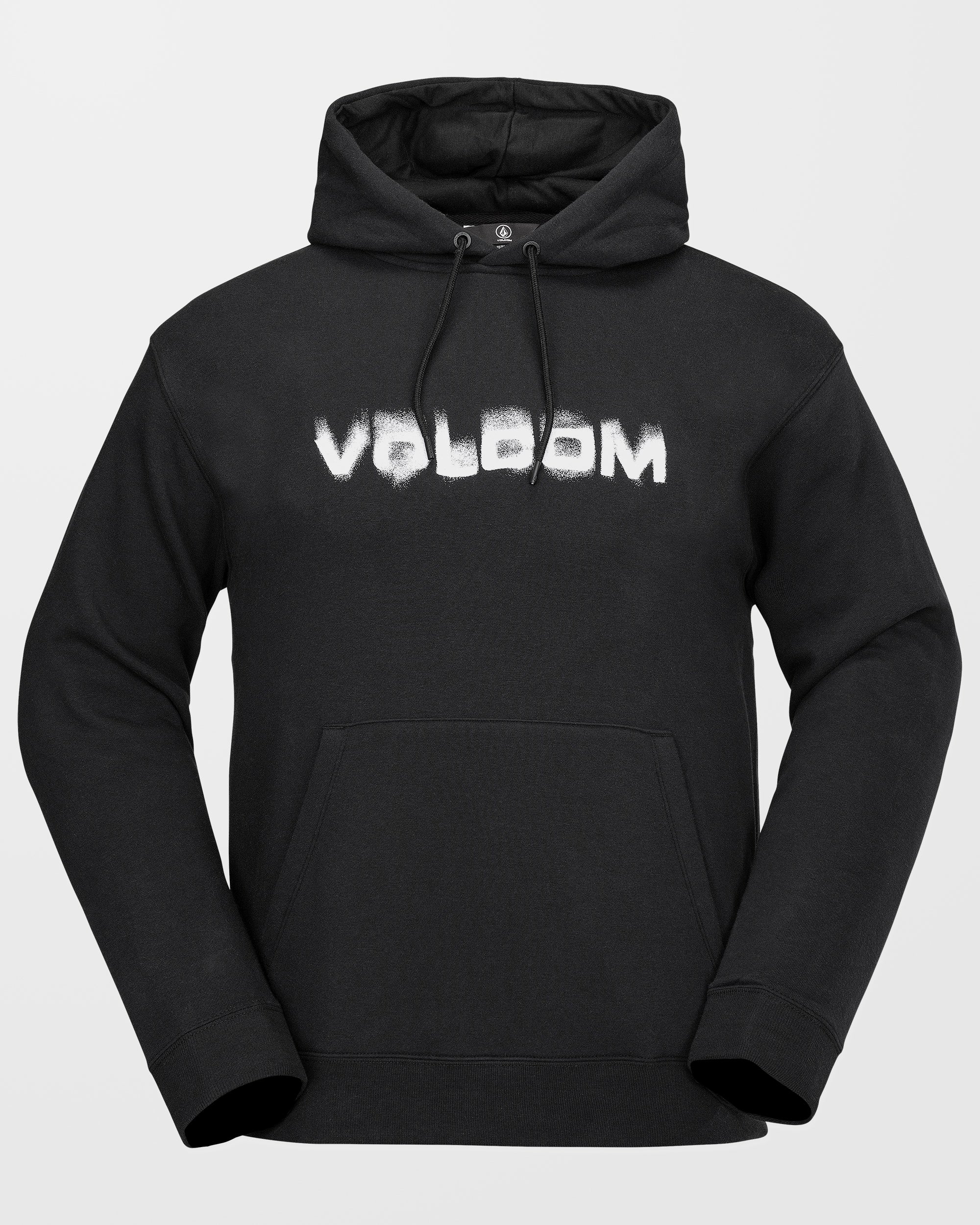 Pull Hoodie Volcom Cement Homme Taille L - Noir Délavé, Imprimé Graphique, Neuf Avec étiquettes