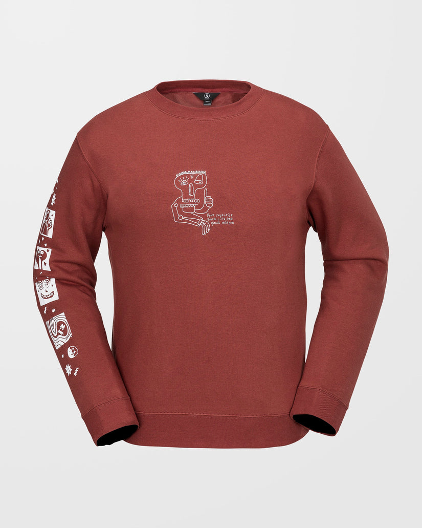 Essential Fleece Pullover - Redwood