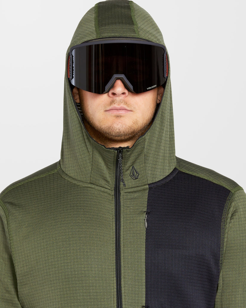 Gridlock Full Zip Kapuzenpullover - Ivy