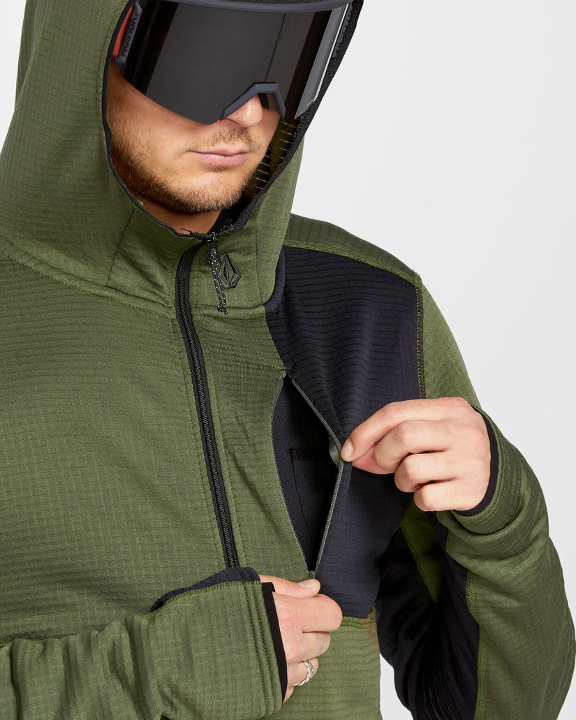 Gridlock Full Zip Kapuzenpullover - Ivy