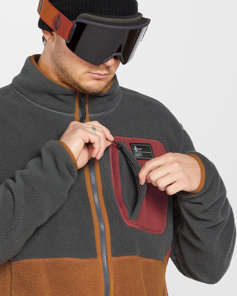 Fleecer Full Zip Jacke - Charcoal