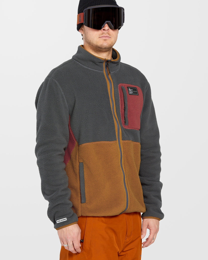 Fleecer Full Zip Jacke - Charcoal