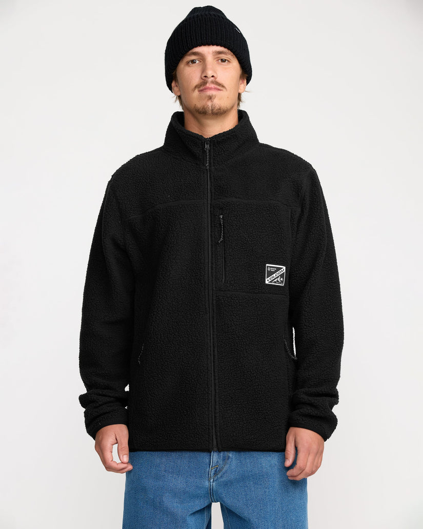 Nelson Sherpa Full Zip Jacke - Black