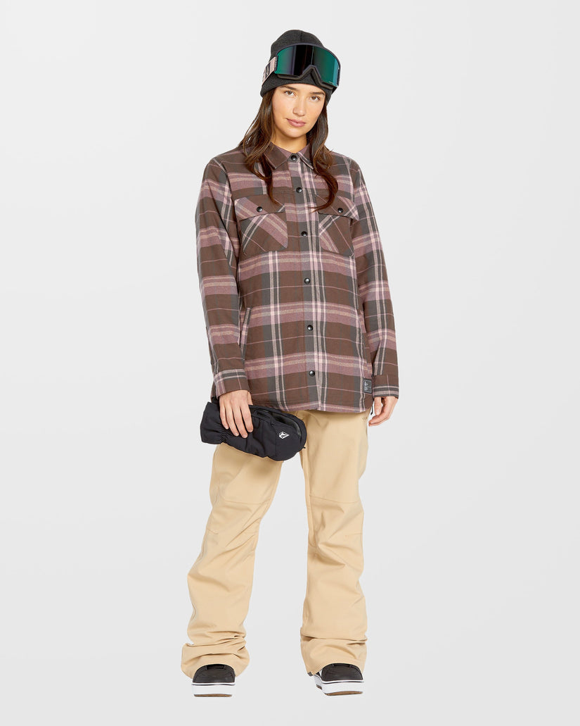Insulated Riding Flannel Jacke - Dusty Lavender