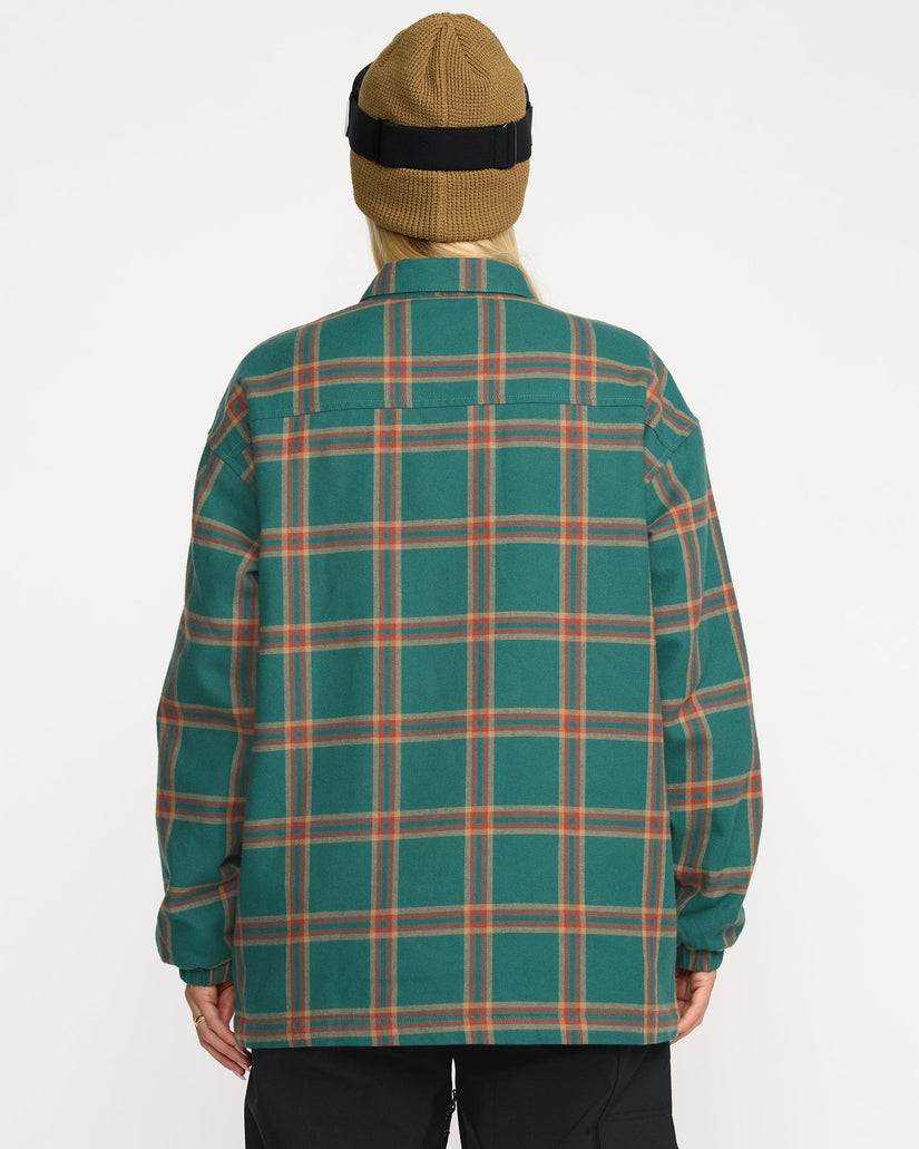 Insulated Riding Flannel Jacke - Atlantic Deep