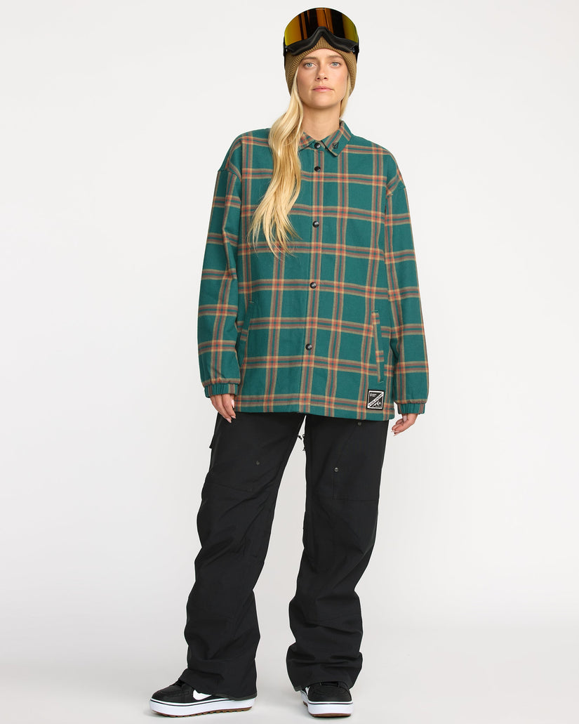 Insulated Riding Flannel Jacke - Atlantic Deep