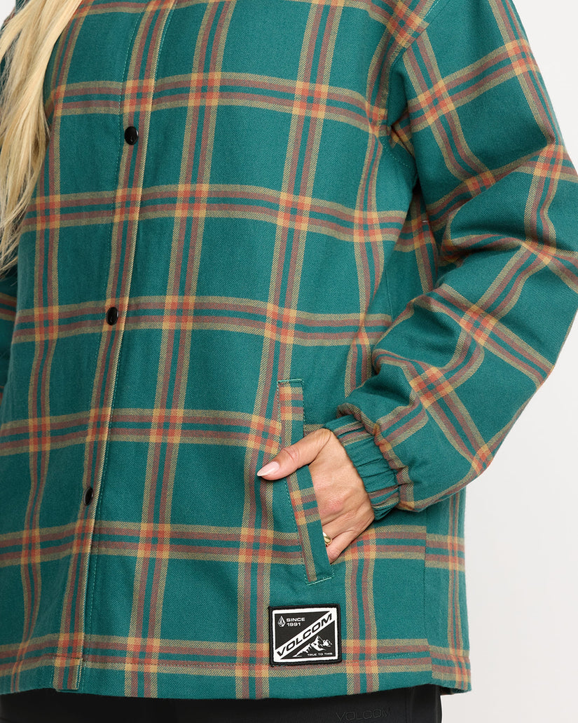 Insulated Riding Flannel Jacke - Atlantic Deep
