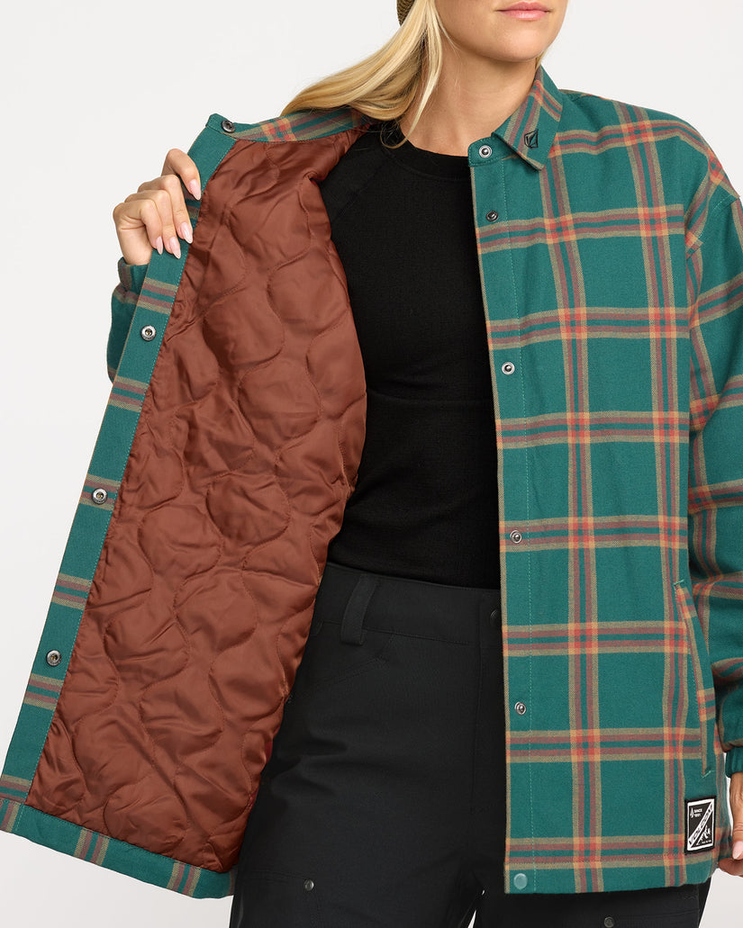 Insulated Riding Flannel Jacke - Atlantic Deep