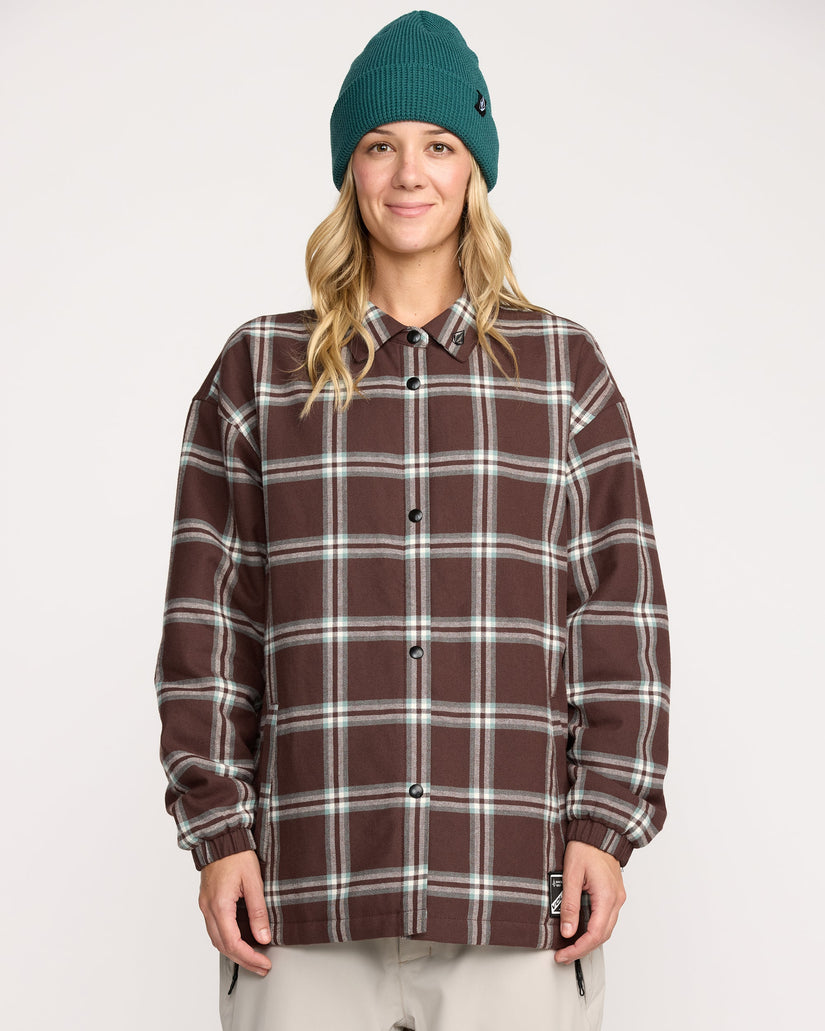 Insulated Riding Flannel Jacke - Oxblood