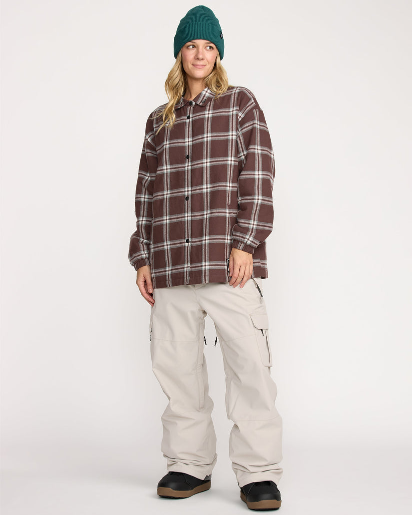 Insulated Riding Flannel Jacke - Oxblood