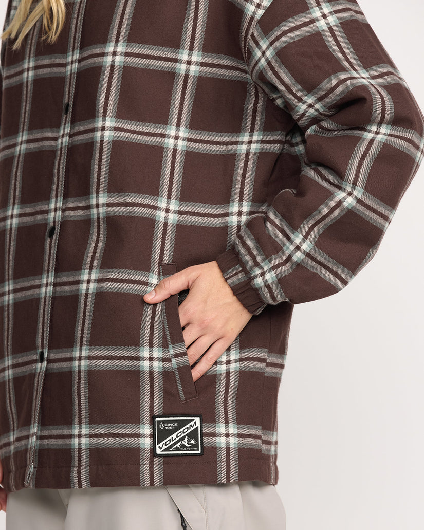 Insulated Riding Flannel Jacke - Oxblood