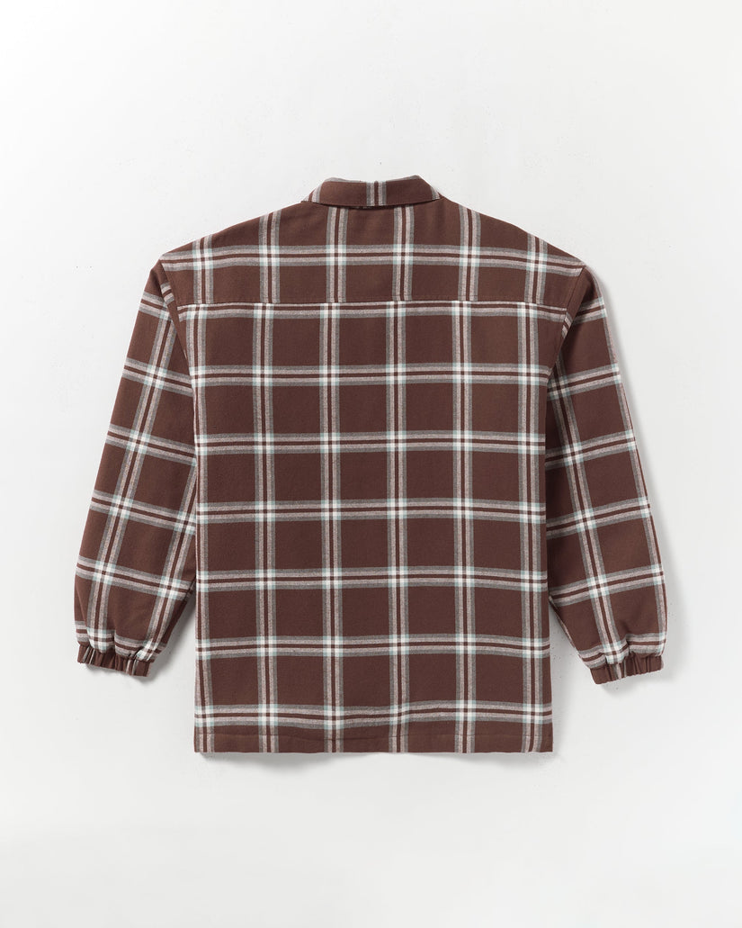 Insulated Riding Flannel Jacke - Oxblood