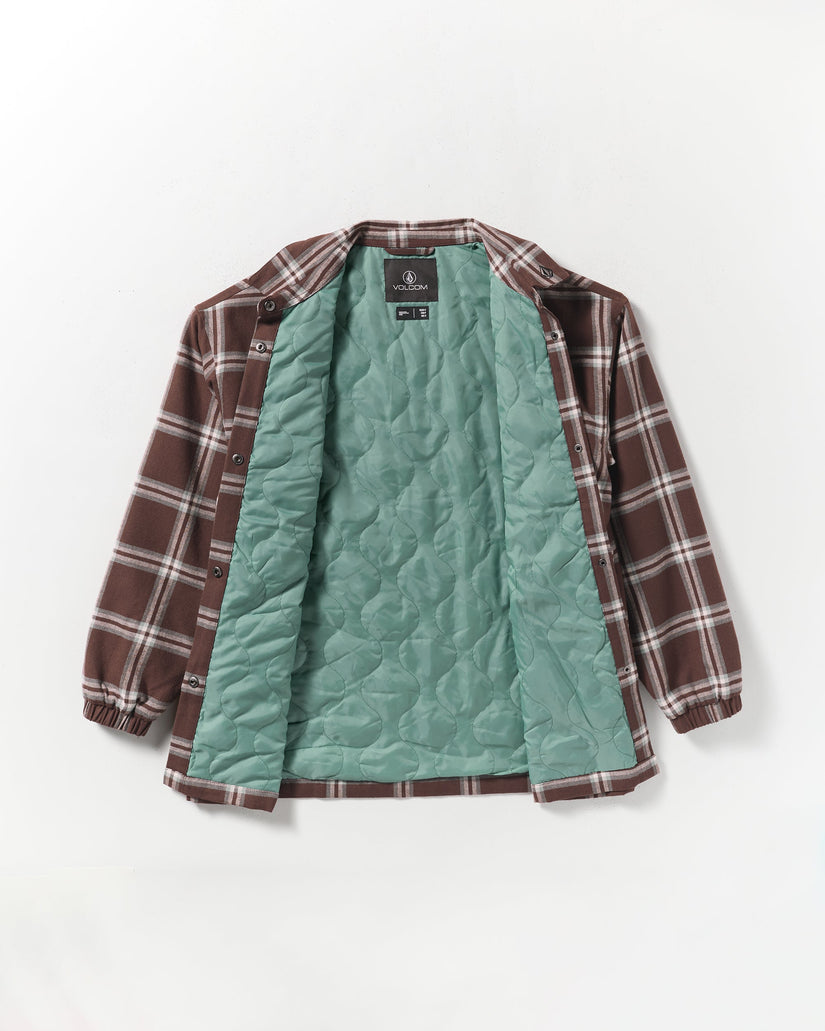 Insulated Riding Flannel Jacke - Oxblood