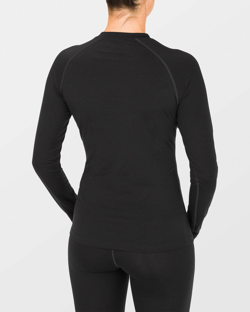 W Merino Blend Basisschicht-Shirt - Black