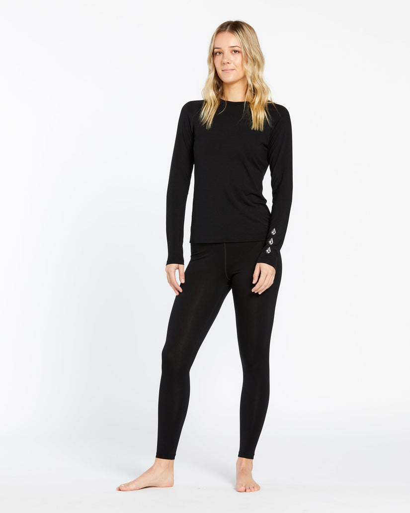 W Merino Blend Basisschicht-Shirt - Black