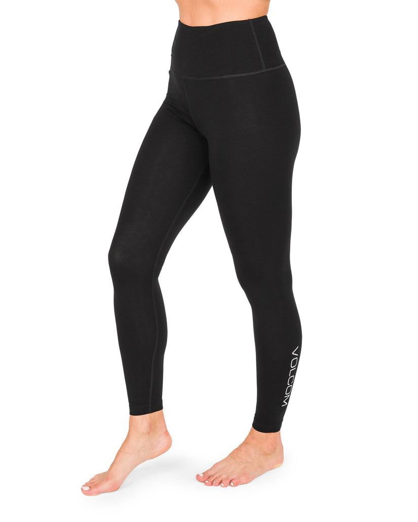 W Merino Blend Basisschicht-Leggings - Black