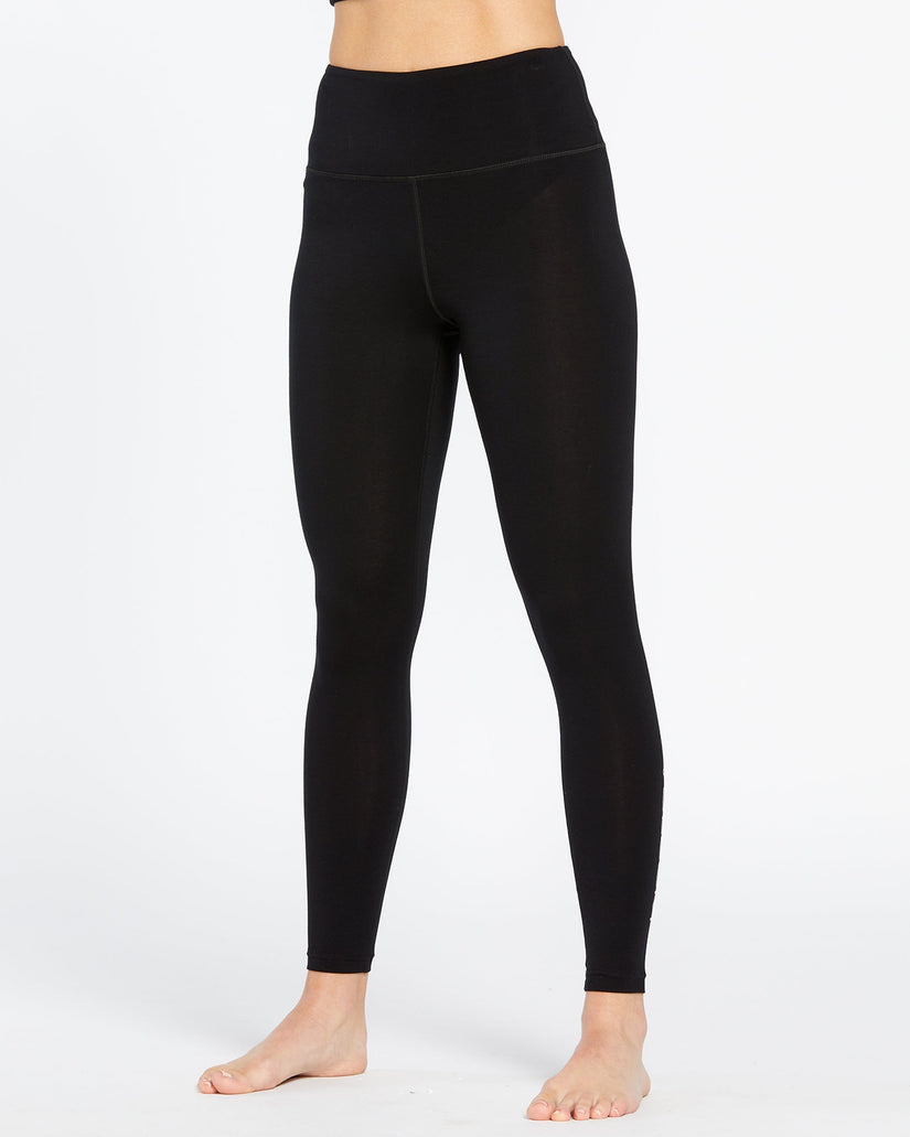 W Merino Blend Basisschicht-Leggings - Black