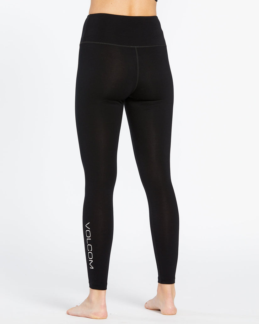 W Merino Blend Basisschicht-Leggings - Black