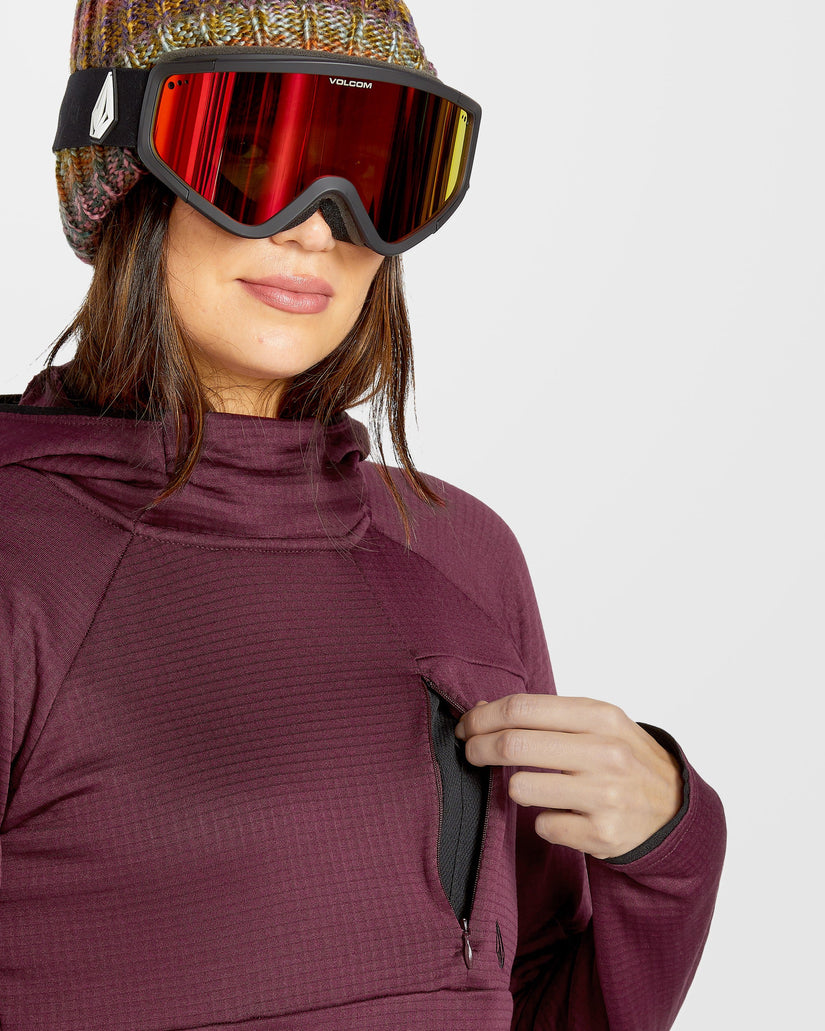 Gridlock Balaclava Kapuzenpullover - Burgundy