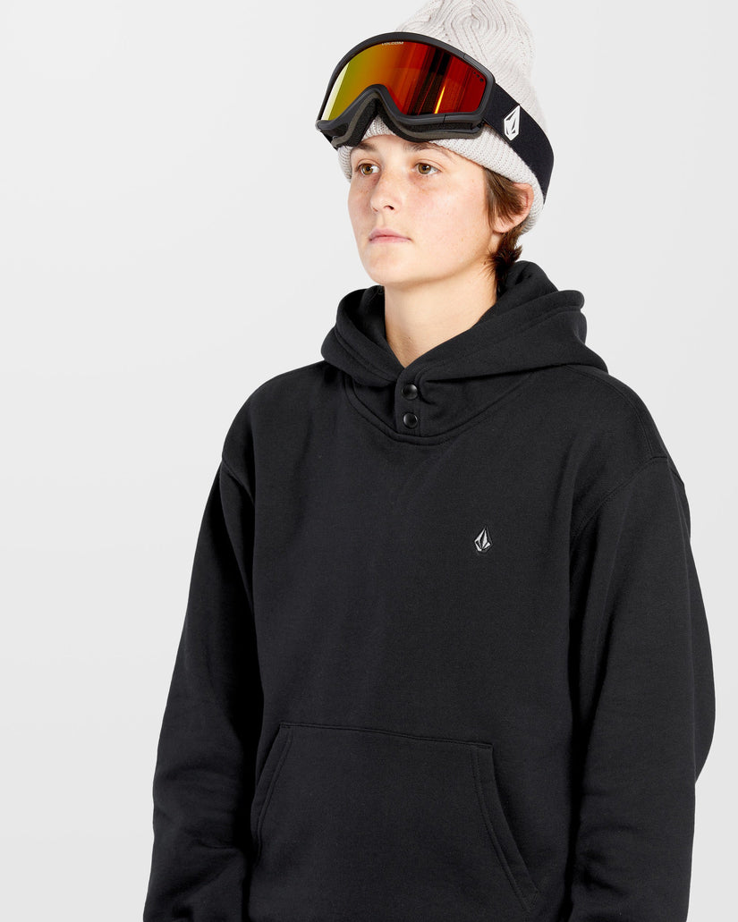Costus Fleece Kapuzenpullover - Black