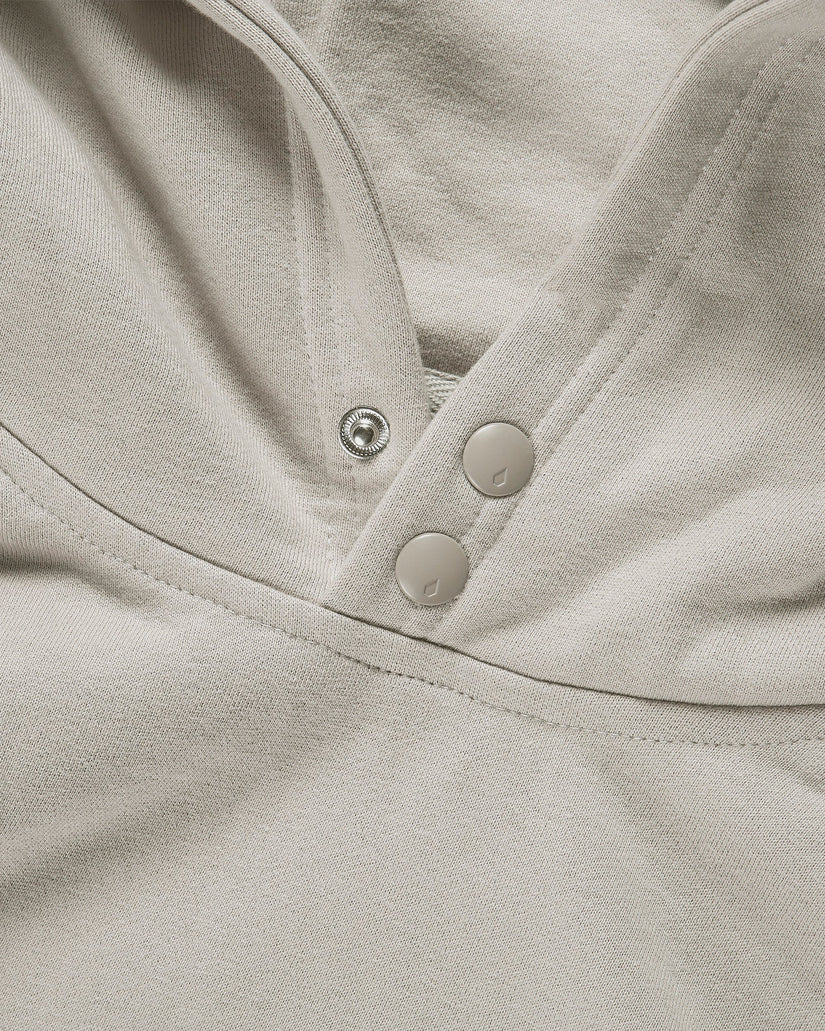 Costus Fleece Kapuzenpullover - Stone