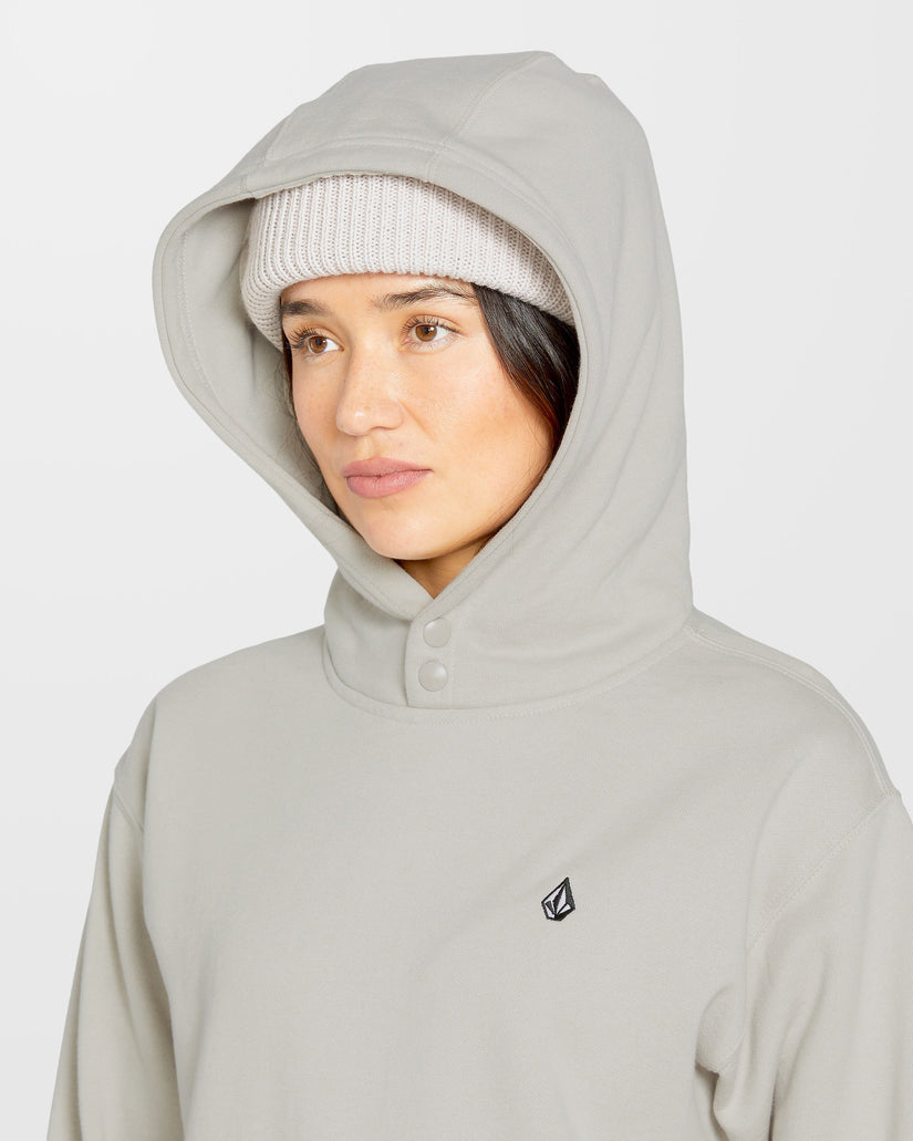 Costus Fleece Kapuzenpullover - Stone