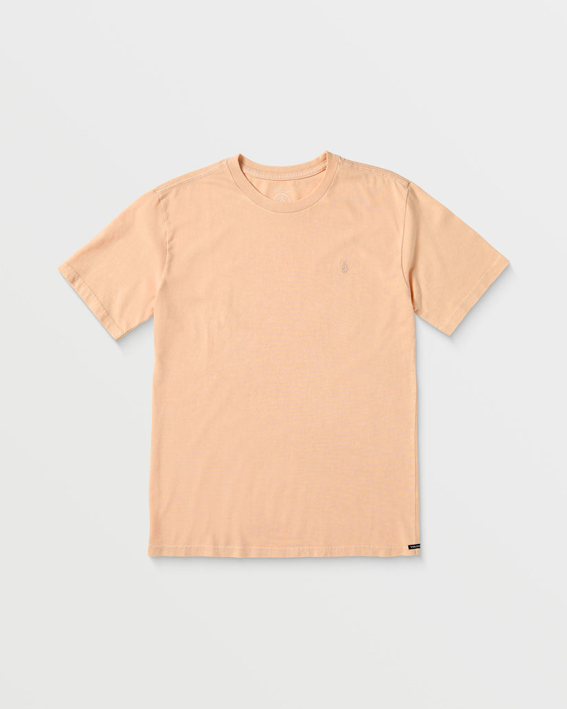 Solid Stone Emb T-shirt - PEACH - (KINDER)