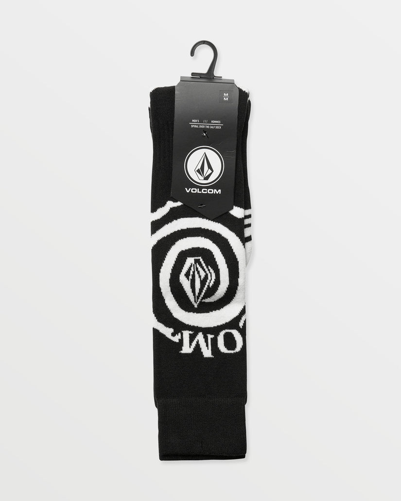 Spiral Over-The-Calf Socken - Black