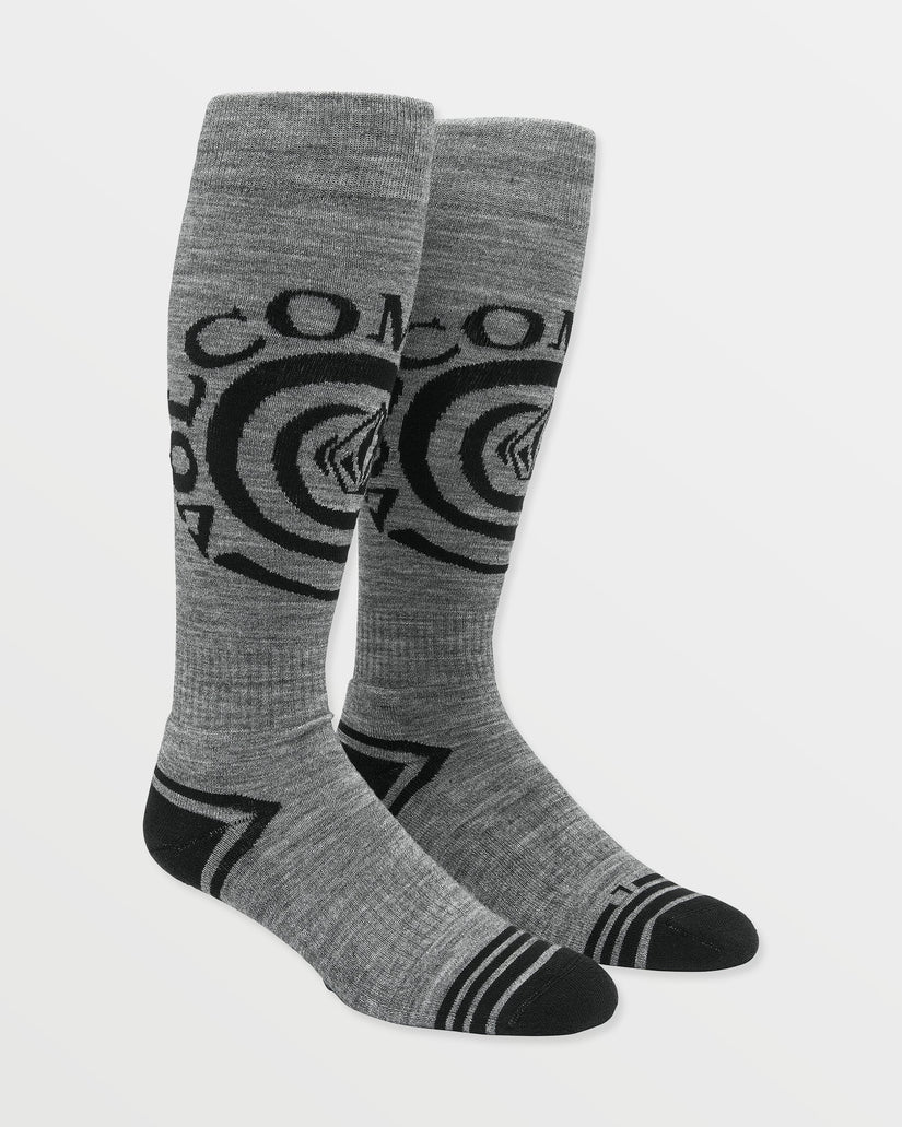 Spiral Over-The-Calf Socken - Heather Grey