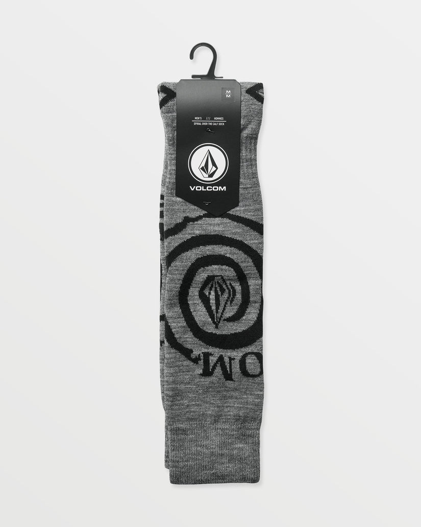 Spiral Over-The-Calf Socken - Heather Grey
