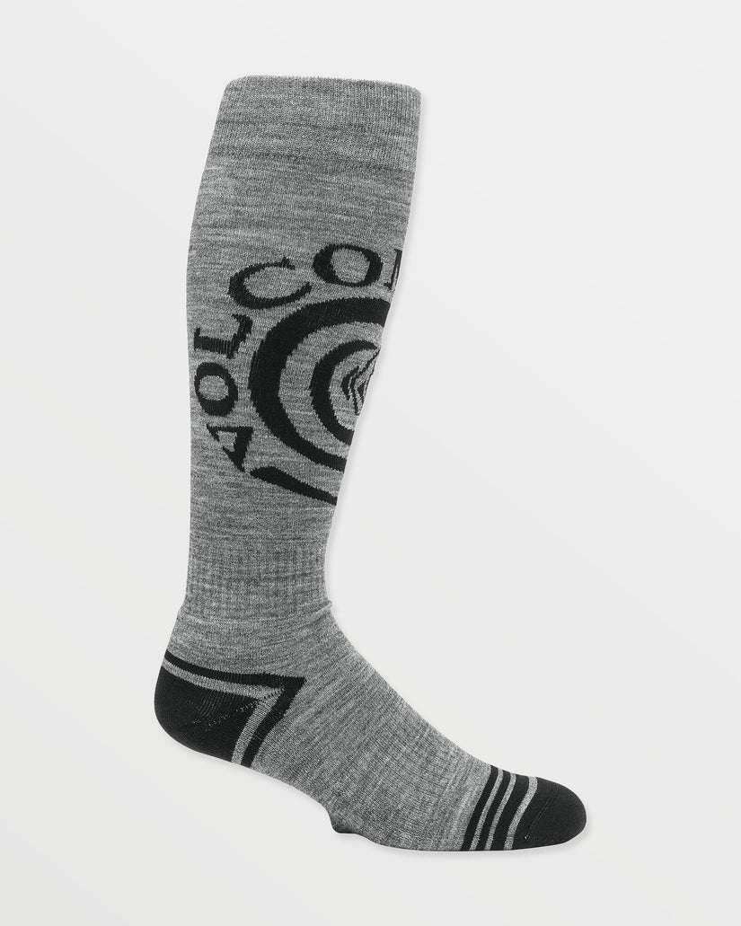 Spiral Over-The-Calf Socken - Heather Grey