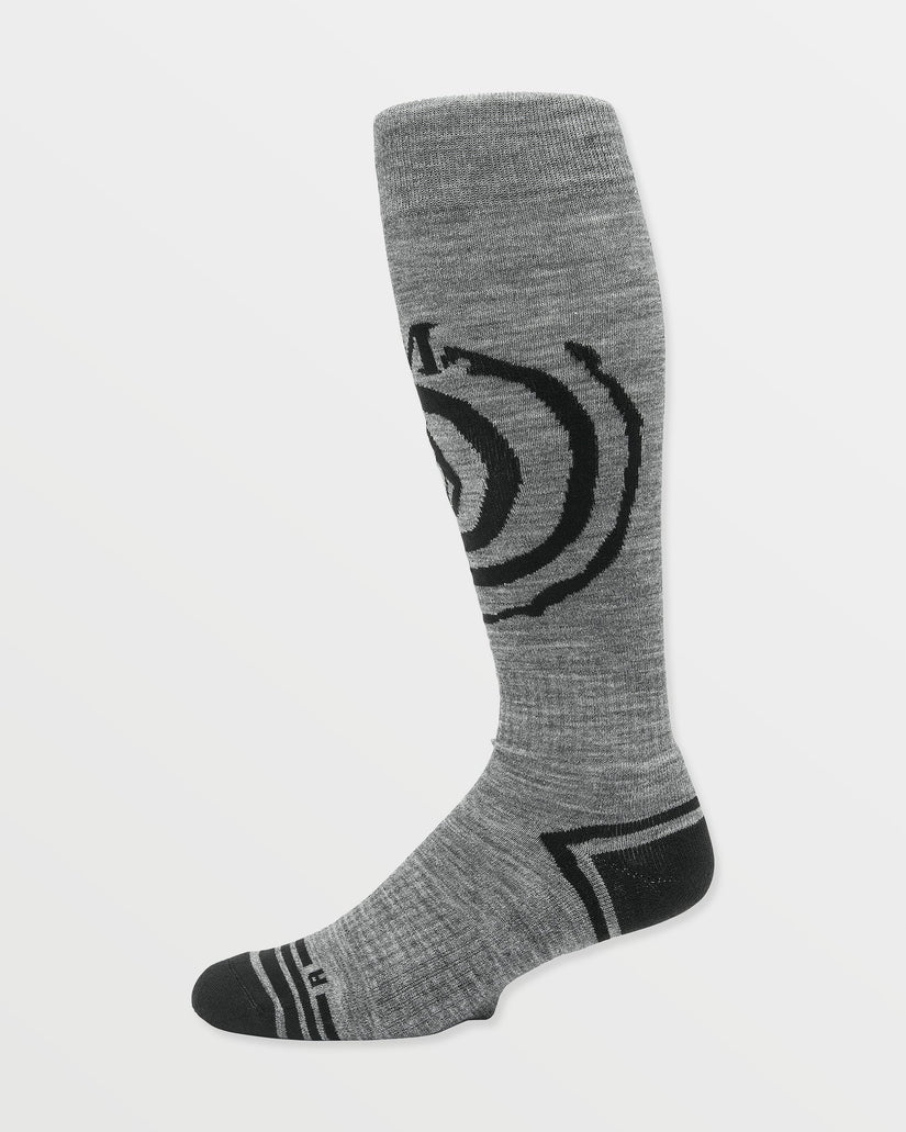Spiral Over-The-Calf Socken - Heather Grey