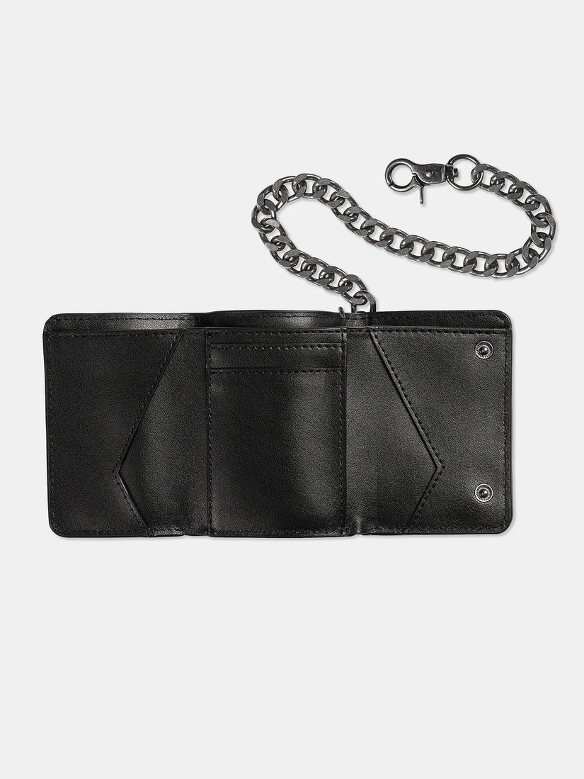 V Ent Leather Geldbeutel - BLACK