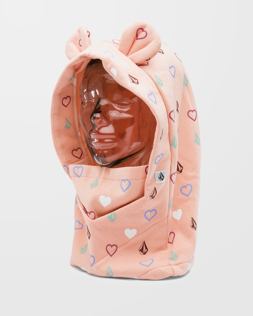 Snow Creature Hood Thingy - Coral Haze - (KINDER)