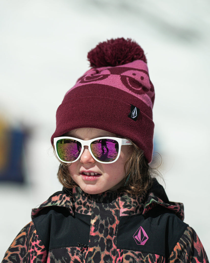 Camoblast Bobble Beanie - Burgundy - (KINDER)